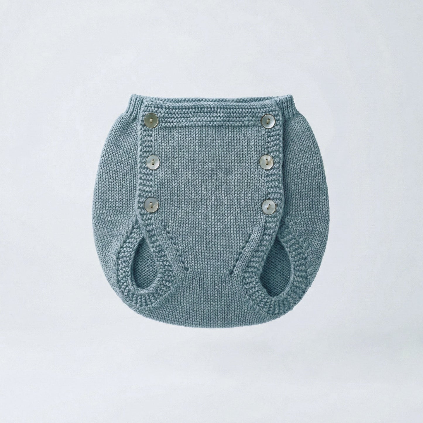 Conjunto perlé azul piedra
