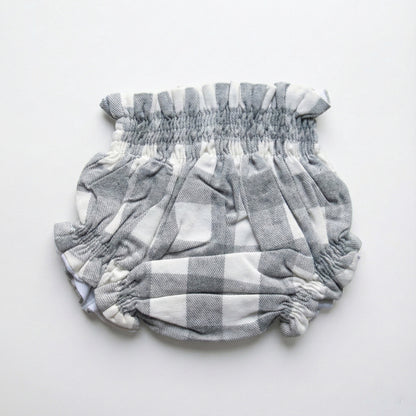 Cubrepañal cuadros grises