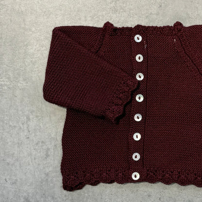 Jersey bebé de lana burdeos