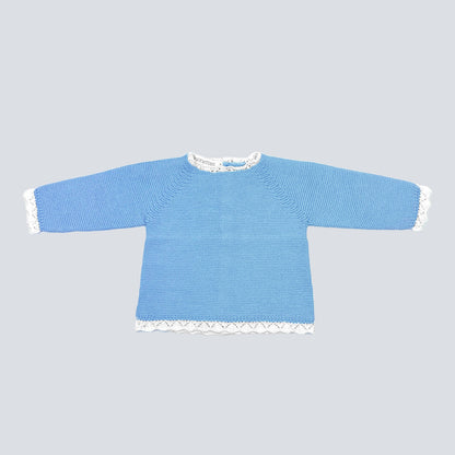 Jersey bebé algodón azul/blanco