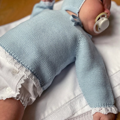 Jersey bebé algodón azul/blanco