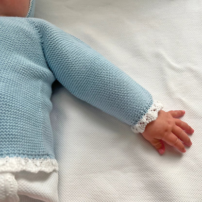 Jersey bebé algodón azul/blanco