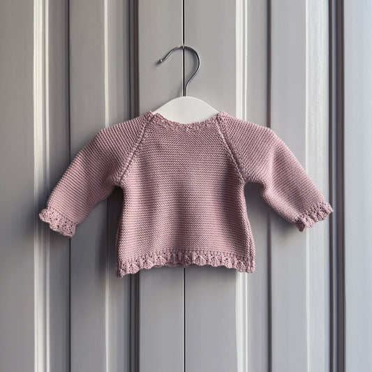 Jersey bebé algodón rosa empolvado