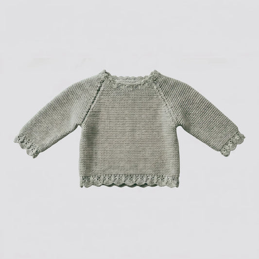 Jersey bebé algodón gris verdoso