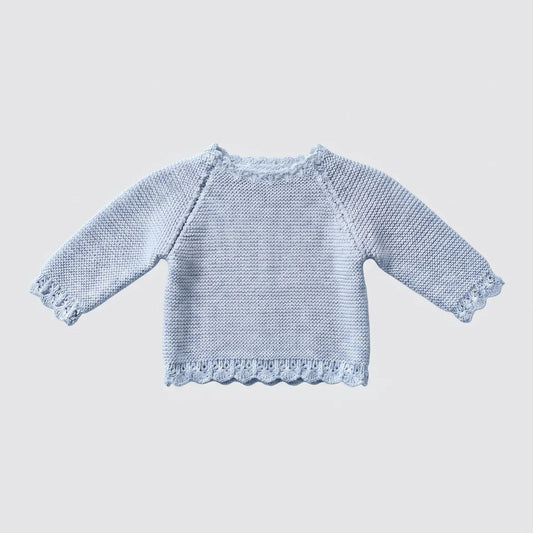 Jersey bebé lana azul
