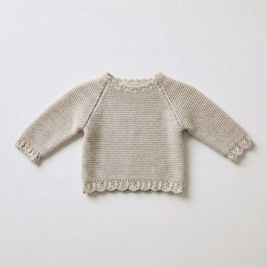 Jersey bebé algodón gris perla