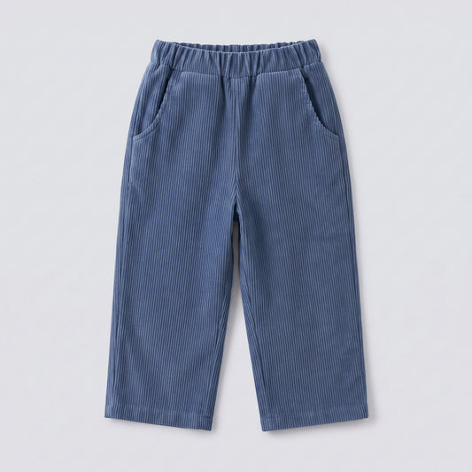 Pantalón largo pana azul