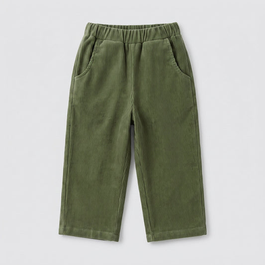 Pantalón largo pana verde caza