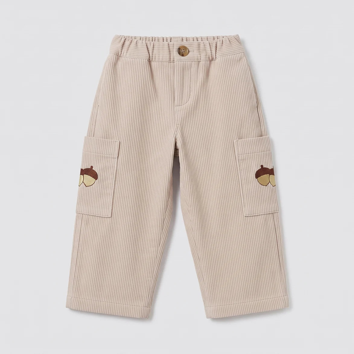 Pantalón cargo pana crudo