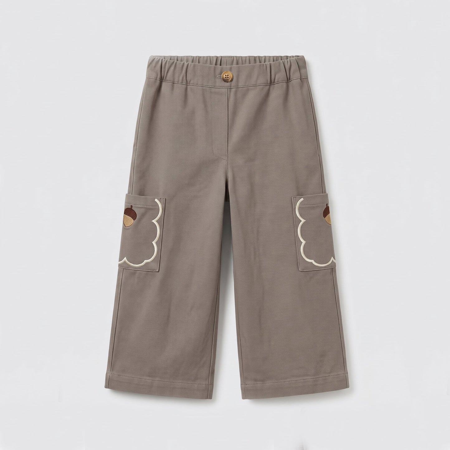 Pantalón cargo bordado piedra
