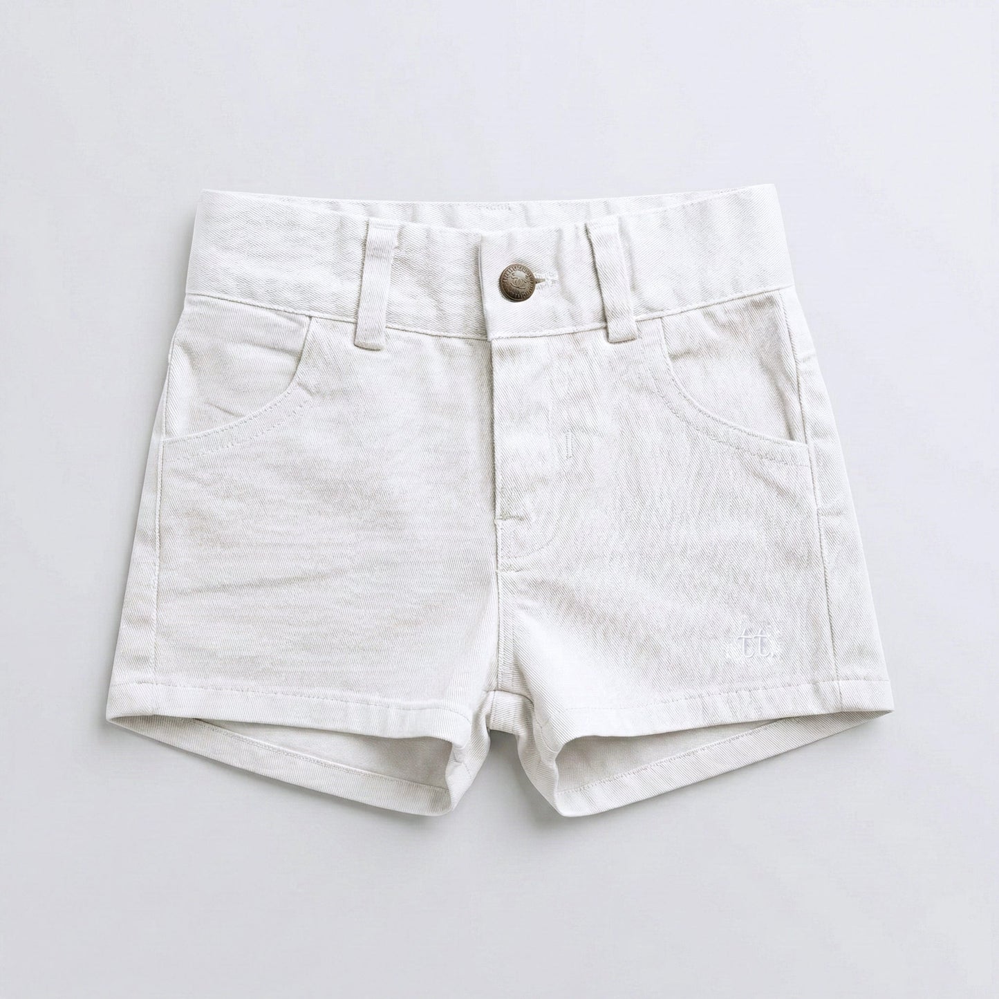 Pantalón corto denim blanco