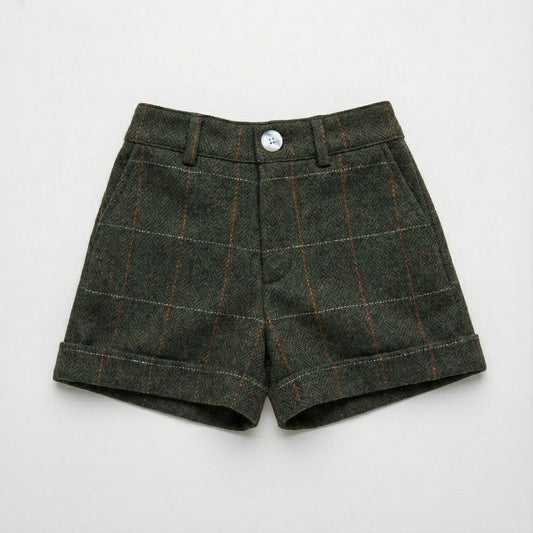 Pantalón corto espiga verde