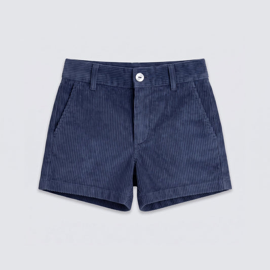 Pantalón corto pana azul