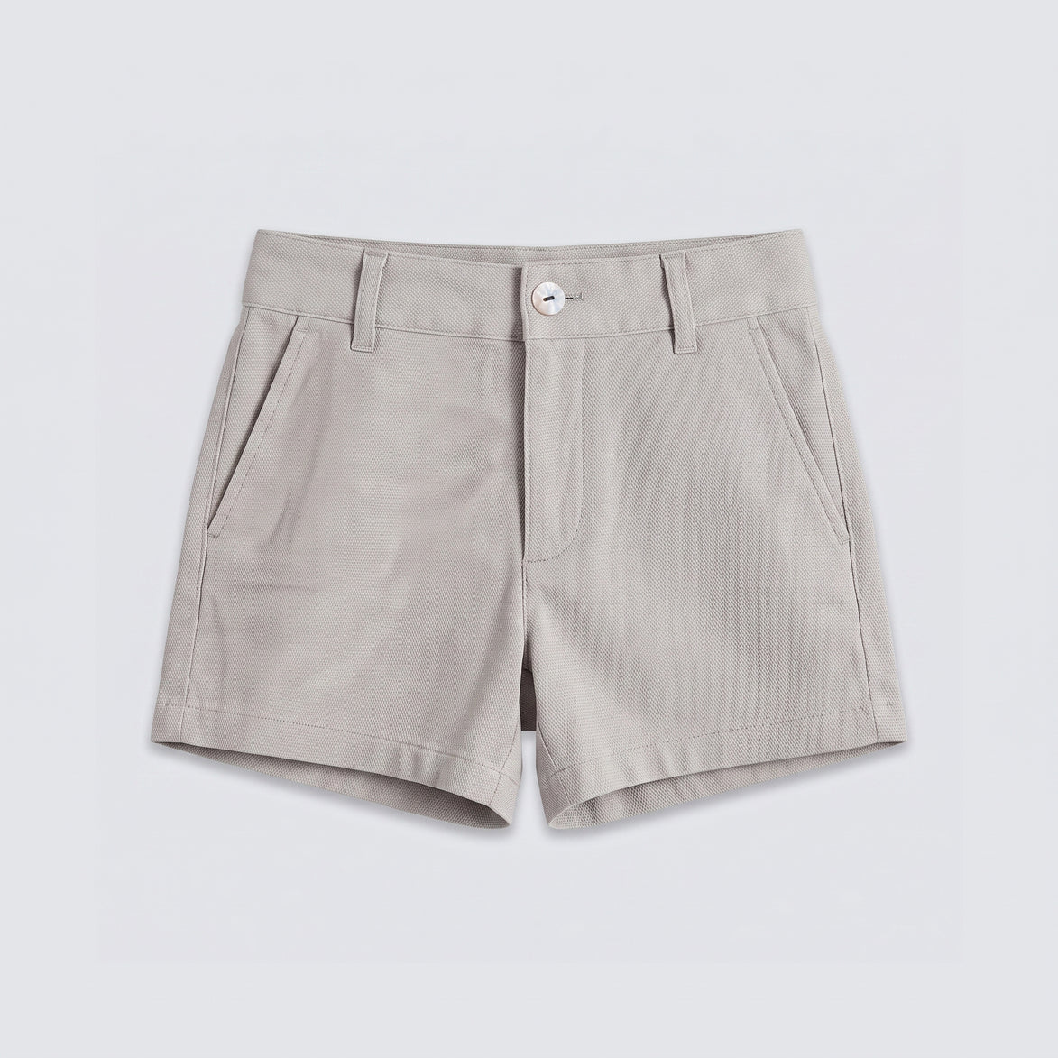 Pantalón corto sarga beige