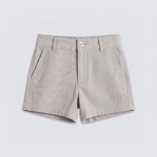 Pantalón corto sarga beige