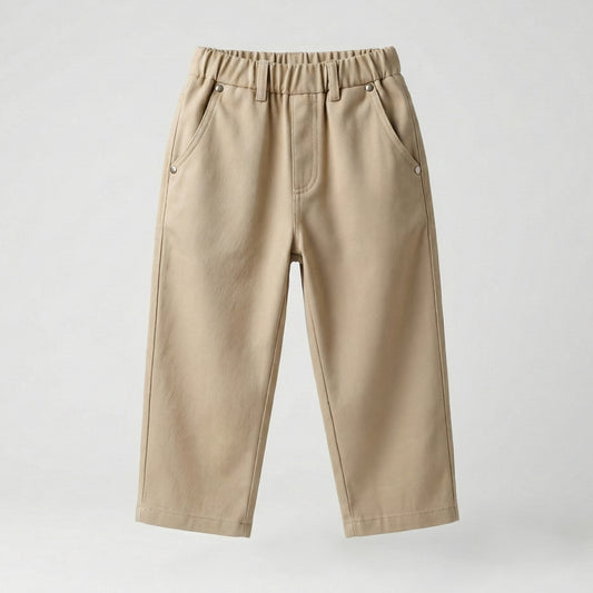 Pantalón globo denim beige