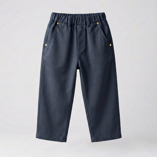 Pantalón recto denim marino