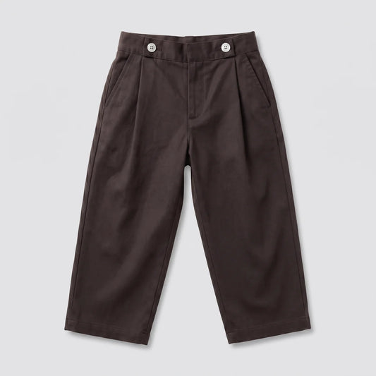 Pantalón pinzas chocolate