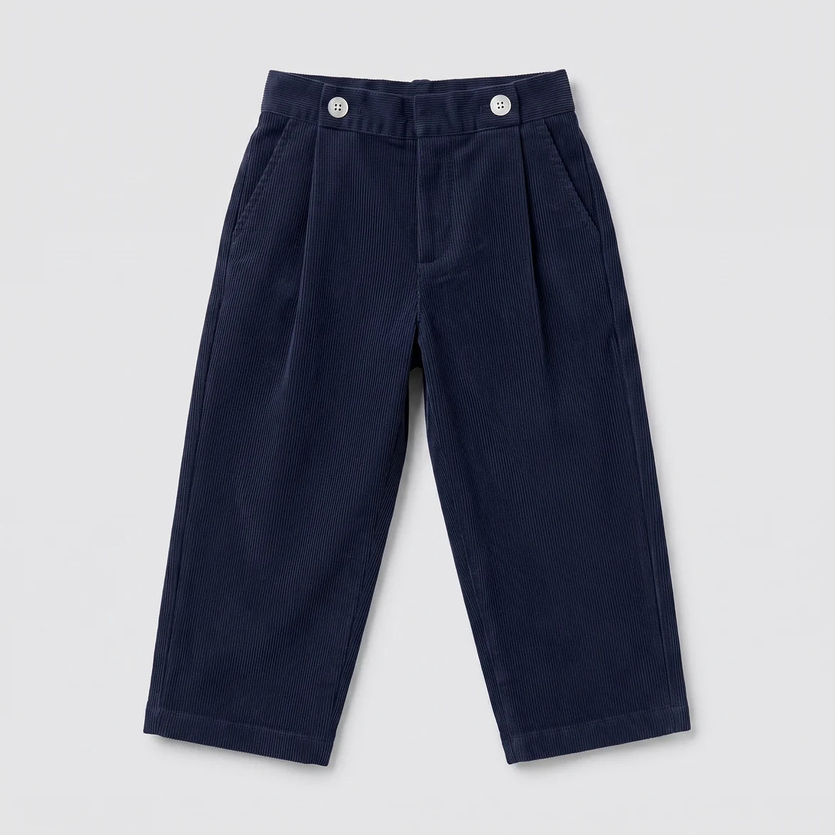 Pantalón pinzas micropana marino