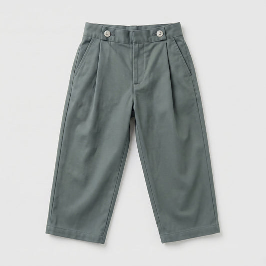 Pantalón pinzas verde