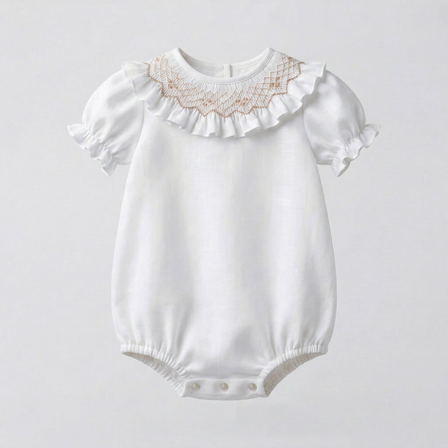 Pelele Felipe nido beige manga corta