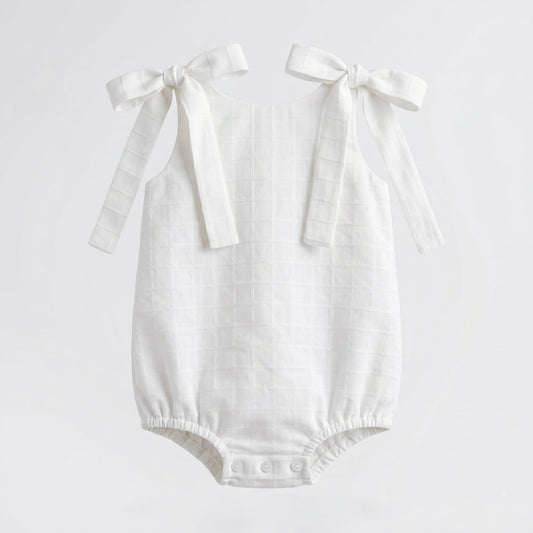 Pelele Mateo Cuadritos Blanco