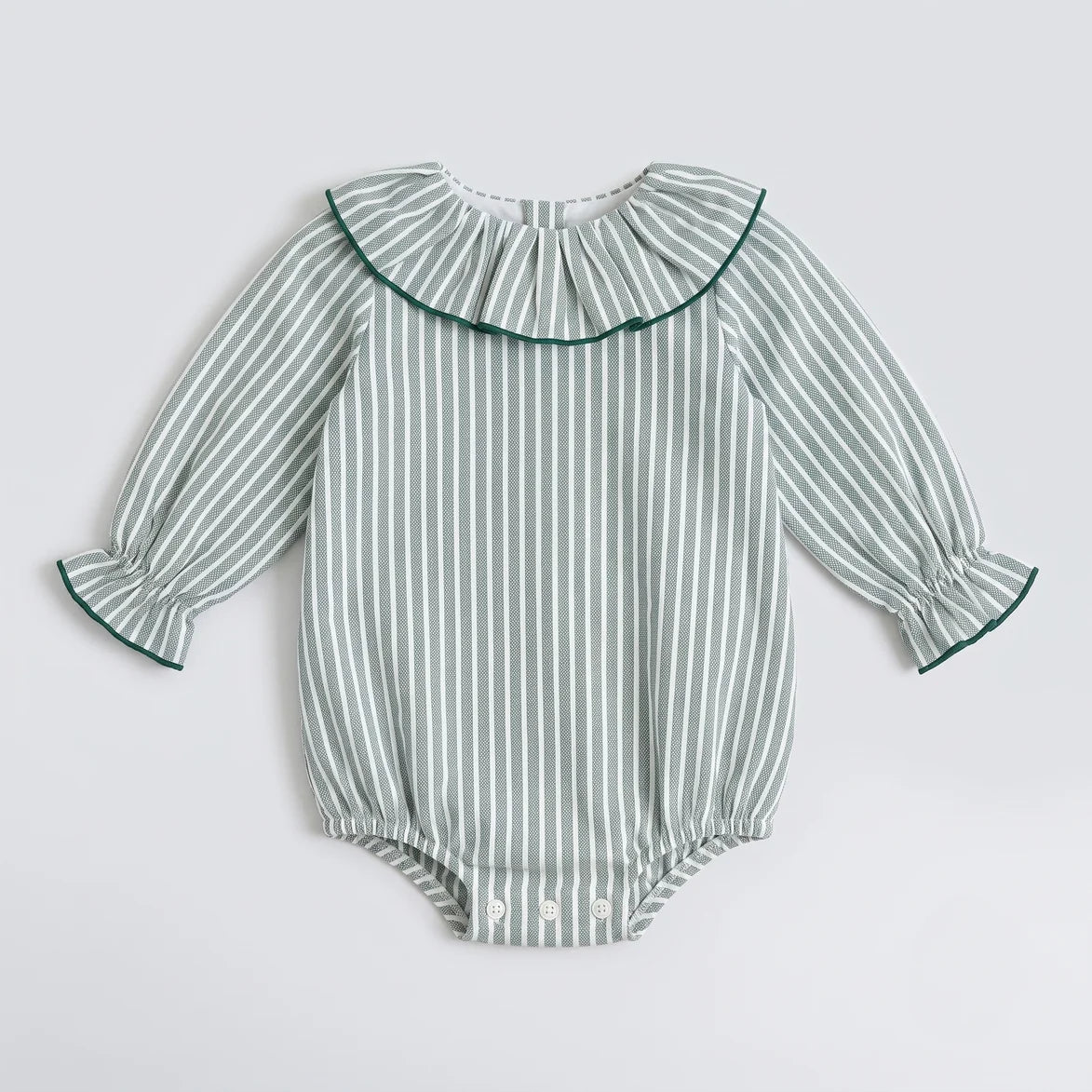 Pelele oxford rayas verdes