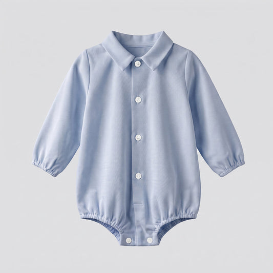 Pelele camisero oxford celeste