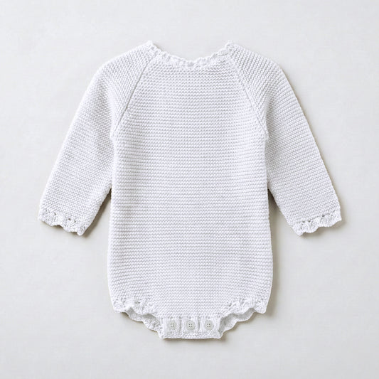 Pelele punto algodón blanco