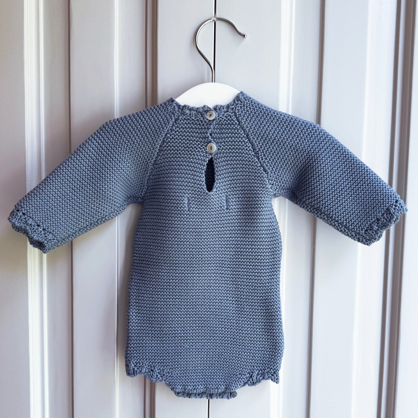 Pelele punto algodón azul