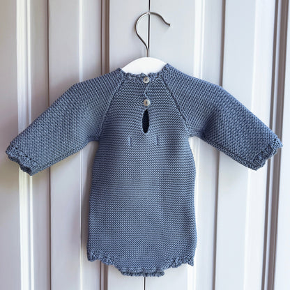 Pelele punto algodón azul