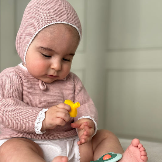 Jersey Bebé de Algodón Rosa Empolvado