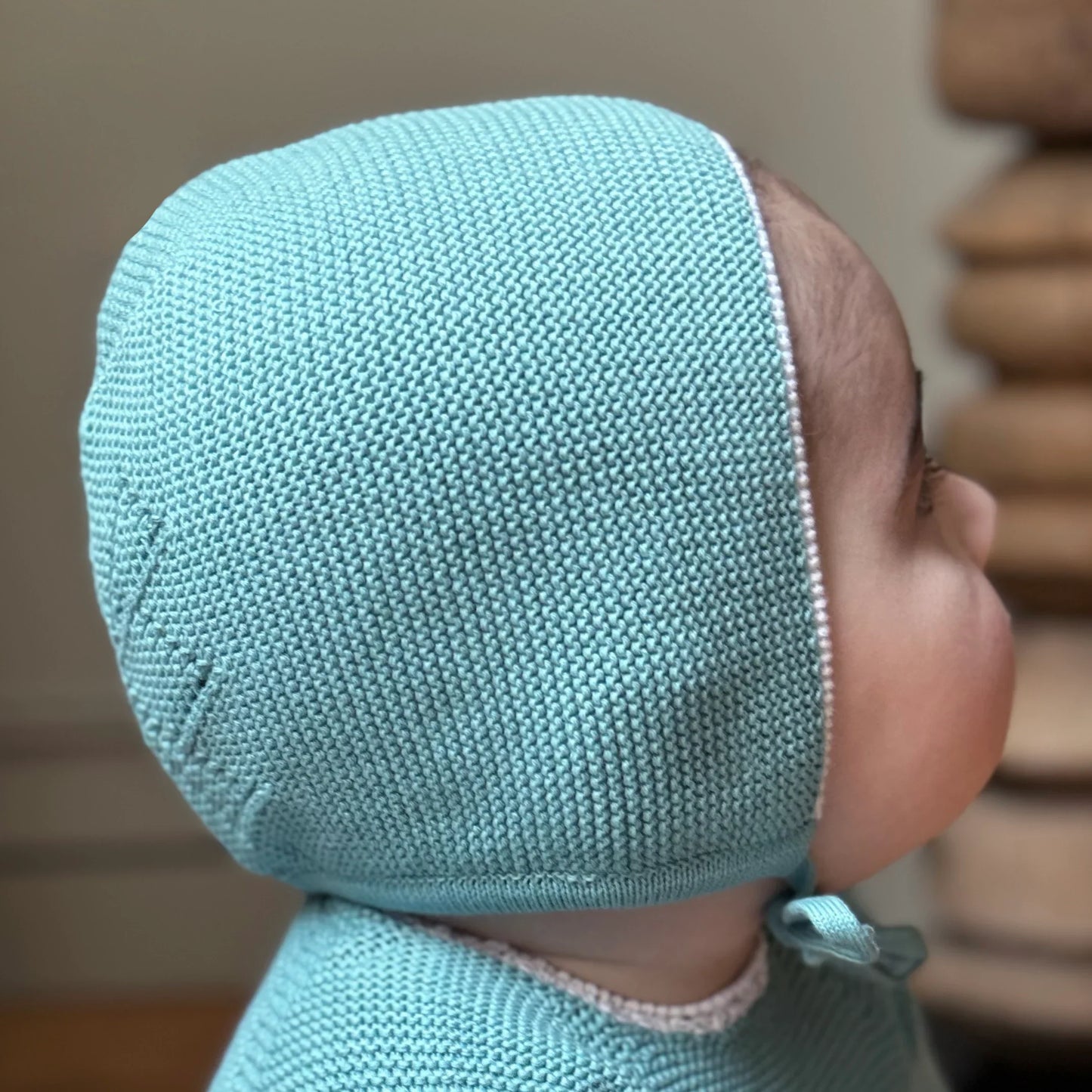 Capota algodón turquesa/blanco