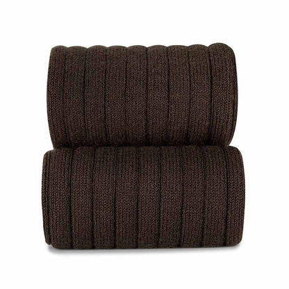 Calcetines altos básicos canalé MARRÓN 390