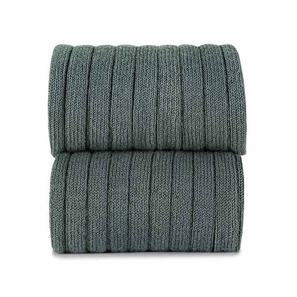 Calcetines altos básicos canalé VERDE LIQUEN 761